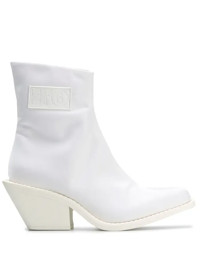 MM6 Maison Margiela MM6 Maison Margiela ロゴパッチ アンクルブーツの商品画像