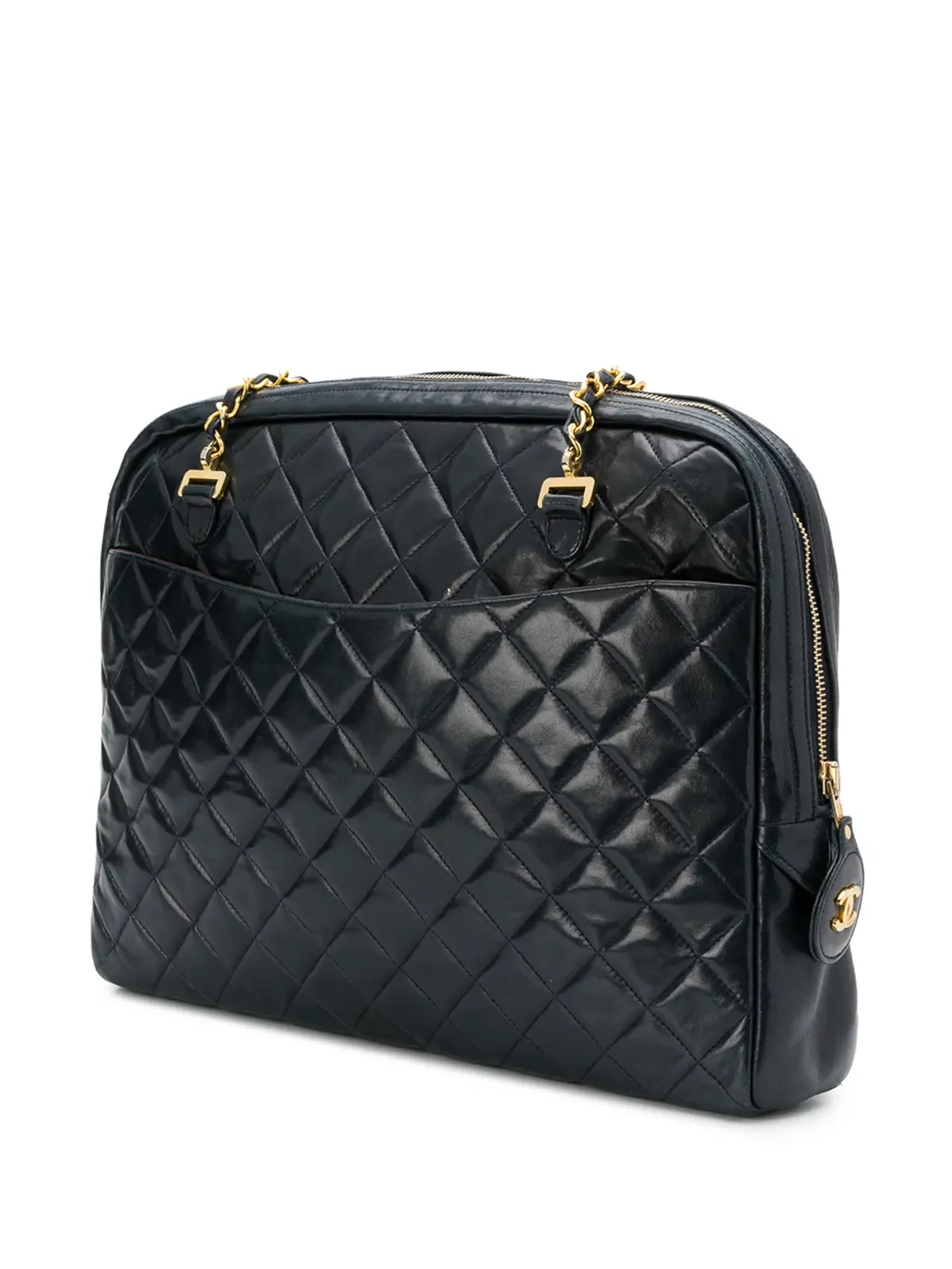 CHANEL ビンテージ ダイヤモンドキルト ショルダーバッグ - ブルー - 画像3