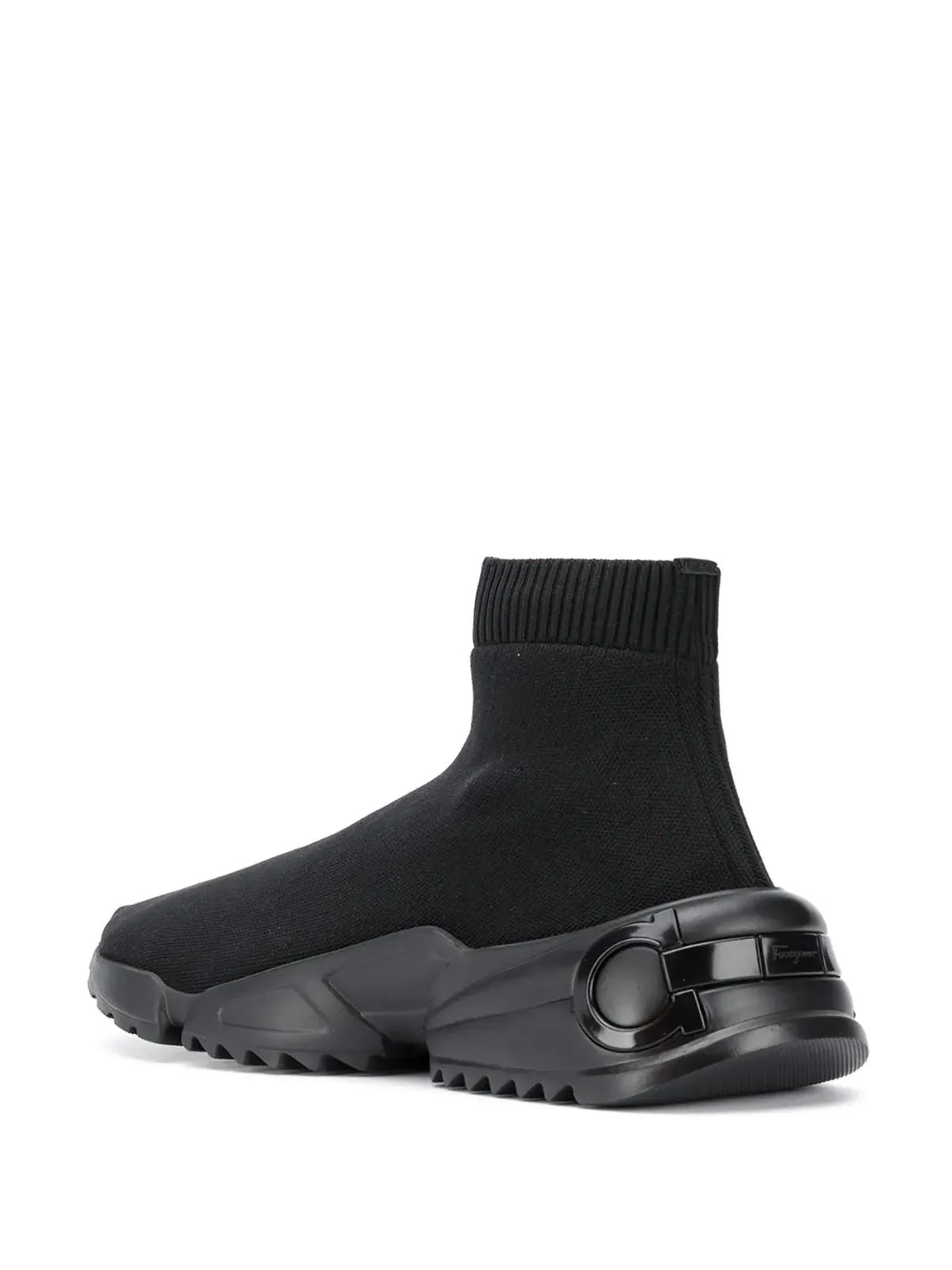 Ferragamo ストレッチニットスニーカー ブラック - 画像3