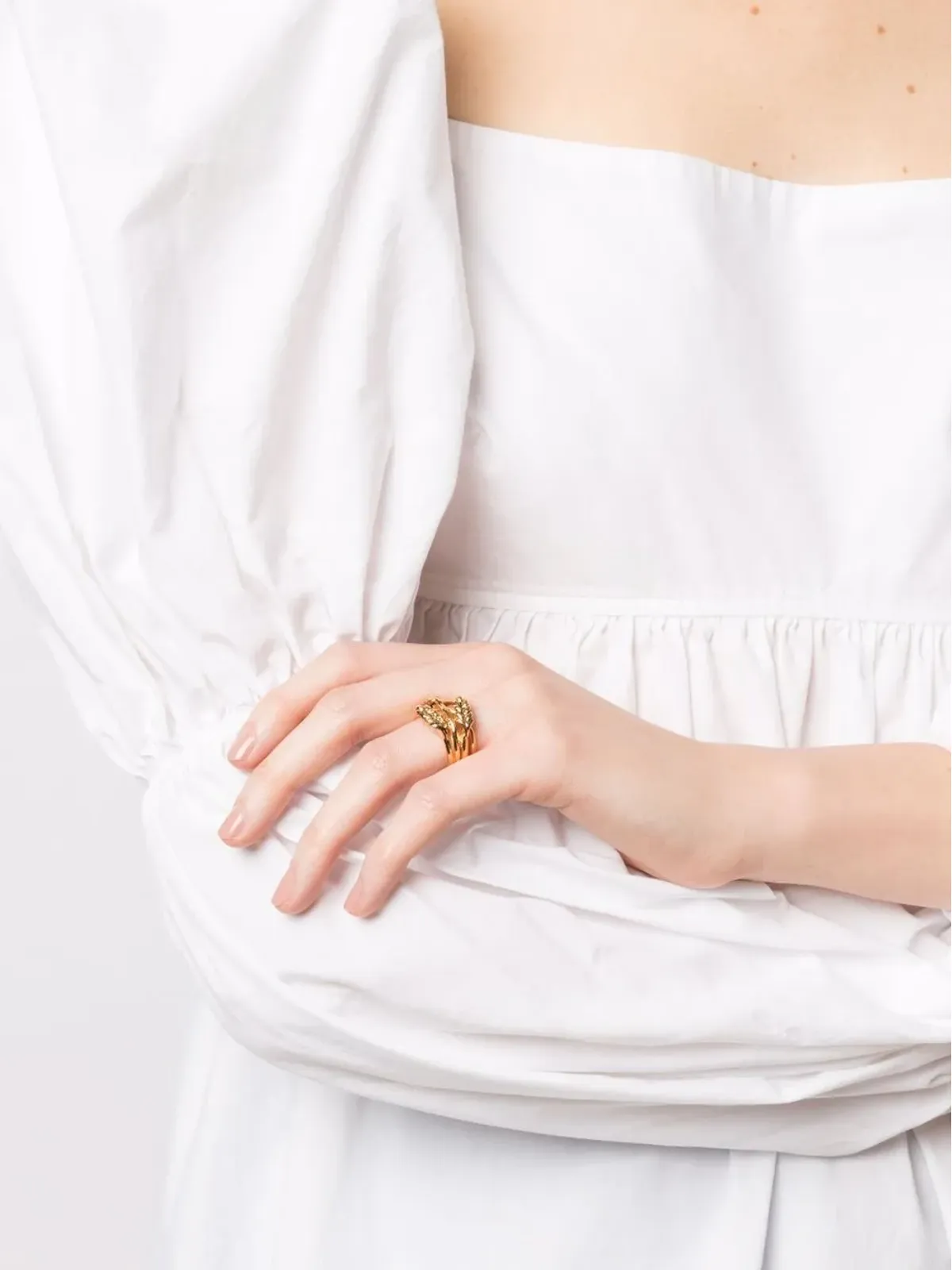 Aurelie Bidermann 麦穂モチーフリング - Gold - 画像2