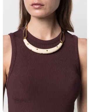 Aurelie Bidermann スタッズ付きカフタンムーン ネックレス - サムネイル2