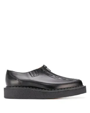 Comme des Garçons Homme Plus ジップ付き チャンキーソール ローファー - ブラック - サムネイル1