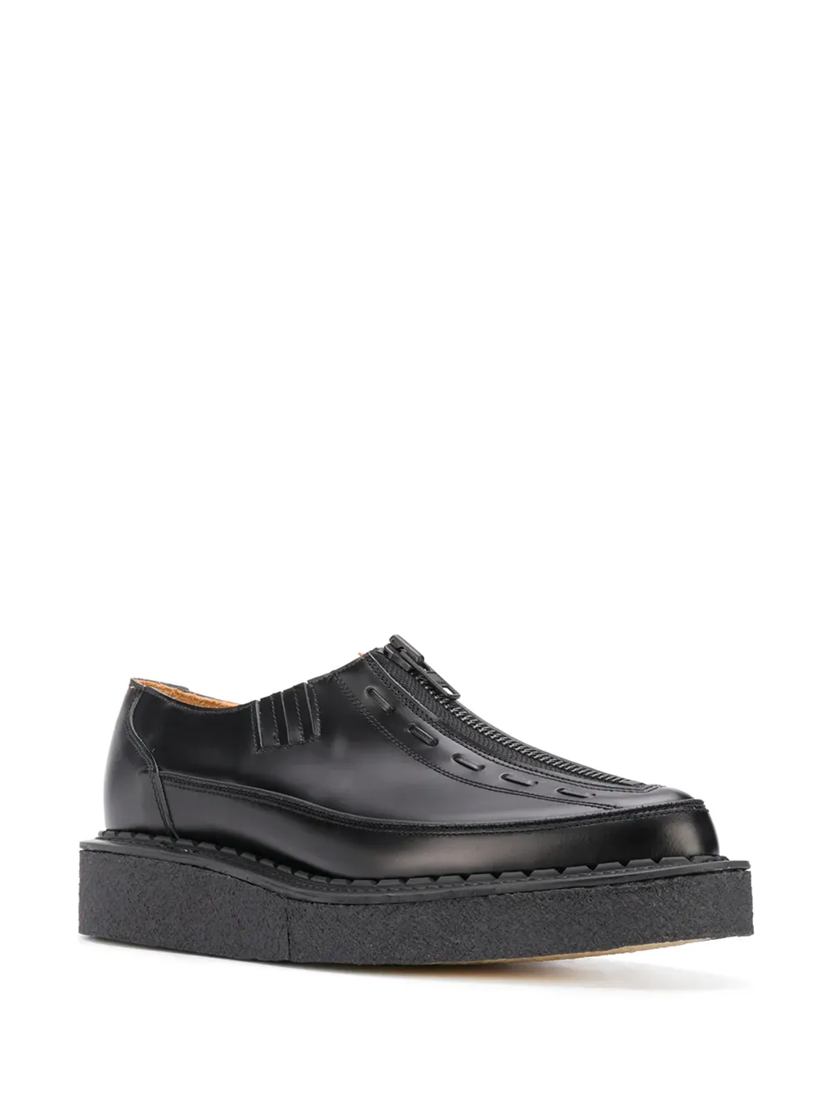 Comme des Garçons Homme Plus ジップ付き チャンキーソール ローファー - ブラック - 画像2