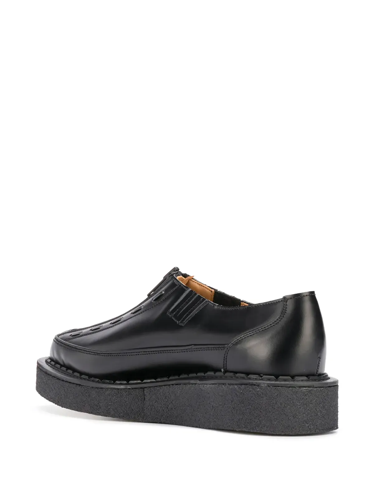 Comme des Garçons Homme Plus ジップ付き チャンキーソール ローファー - ブラック - 画像3