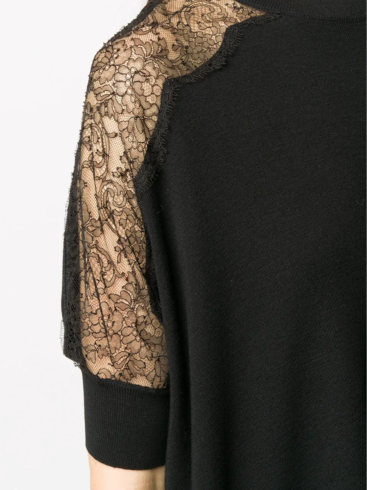 Valentino Garavani レースパネルディテールのニットトップ - ブラック - 画像5