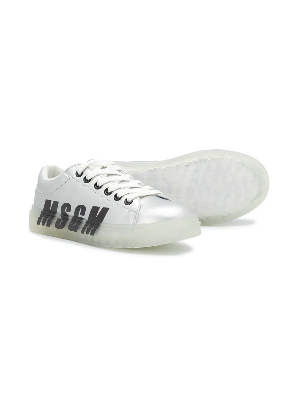 MSGM Kids ロゴ レースアップ トレーナー - 画像2
