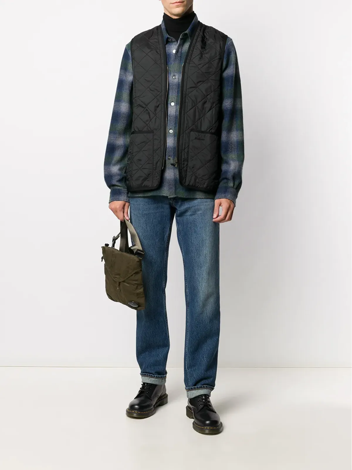 Barbour キルテッドジップアップジレ - 画像2