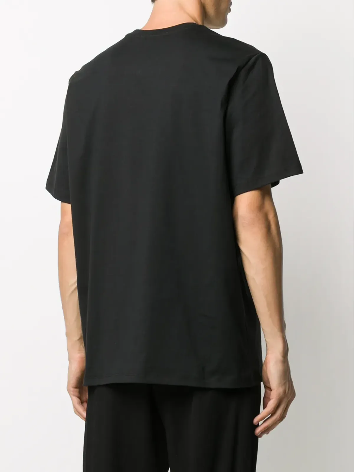 MSGM ロゴプリント コットン Tシャツ ブラック - 画像4