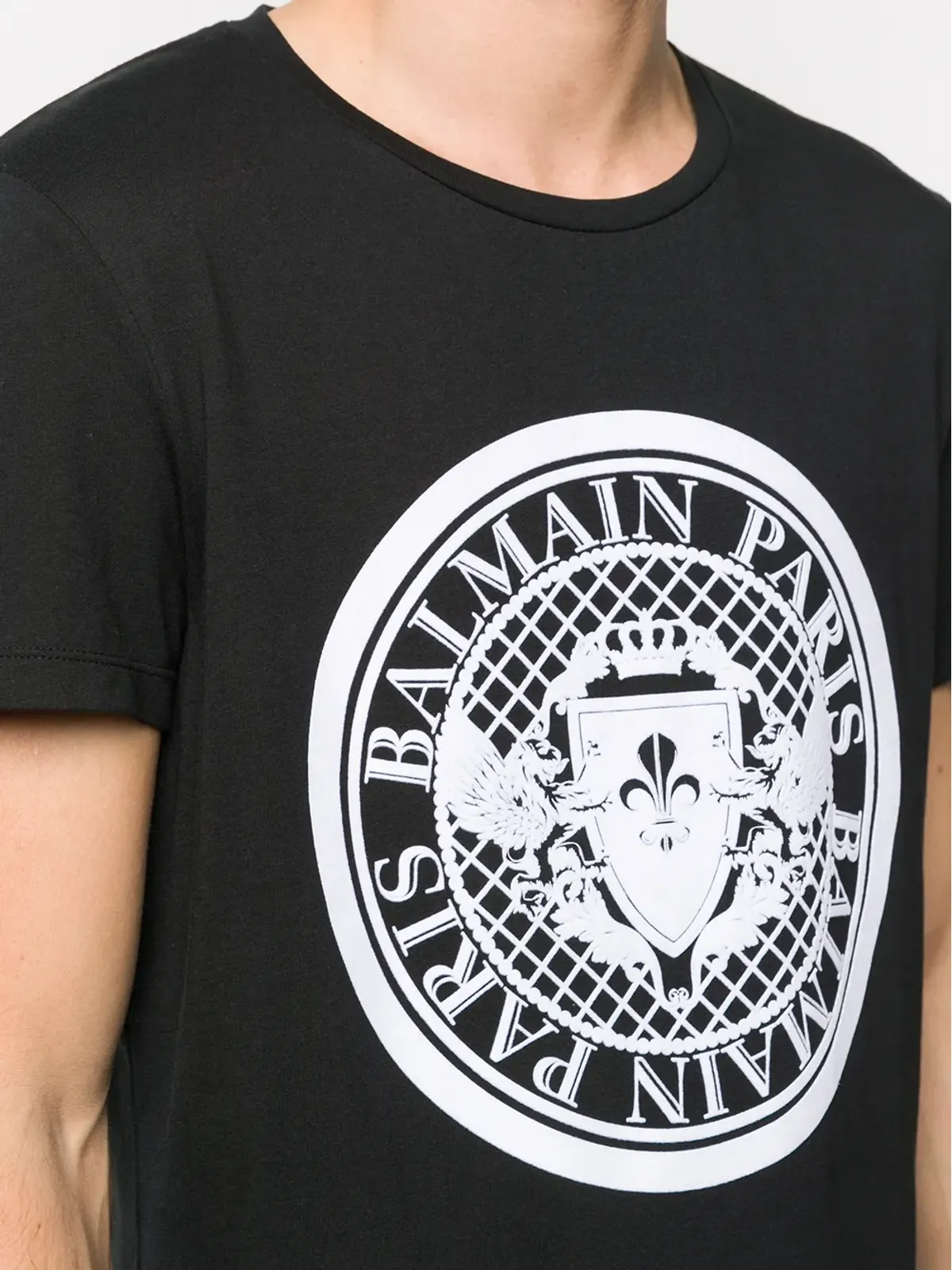 Balmain フロックドコイン Tシャツ - ブラック - 画像5