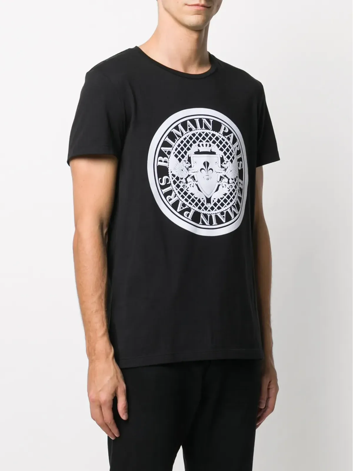 Balmain フロックドコイン Tシャツ - ブラック - 画像3