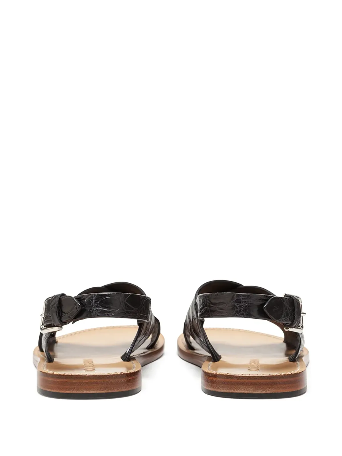 Dolce & Gabbana クロスオーバーストラップレザーサンダル - 画像3