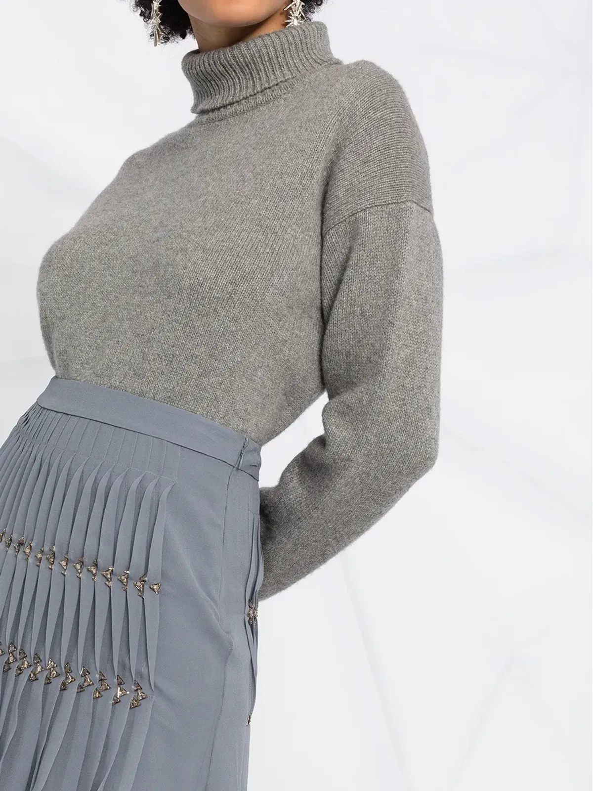 Alberta Ferretti プリーツチェーンリンクミニスカート - 画像5