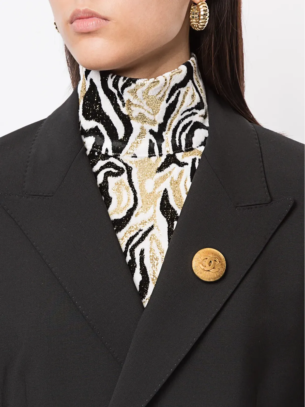 CHANEL Pre-Owned CCロゴ ブローチ - 画像2