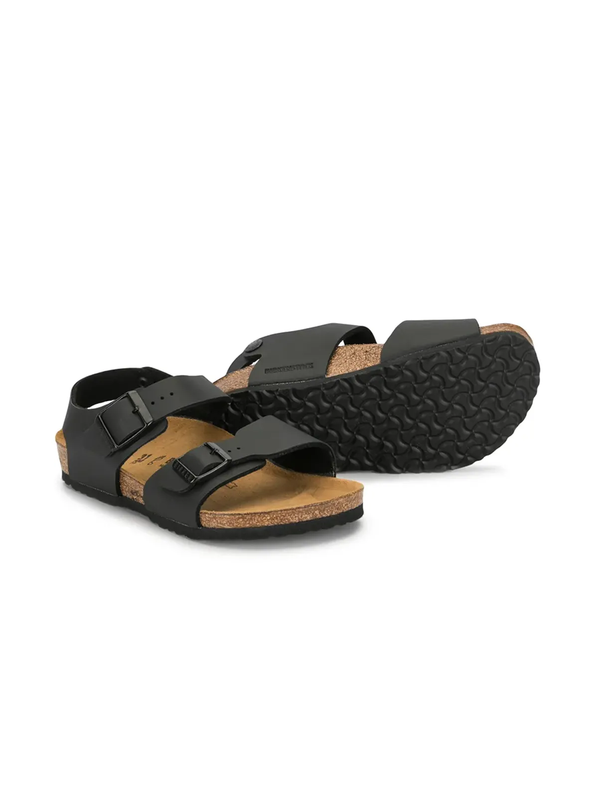 Birkenstock Kids ニューヨークサンダル ブラック - 画像2