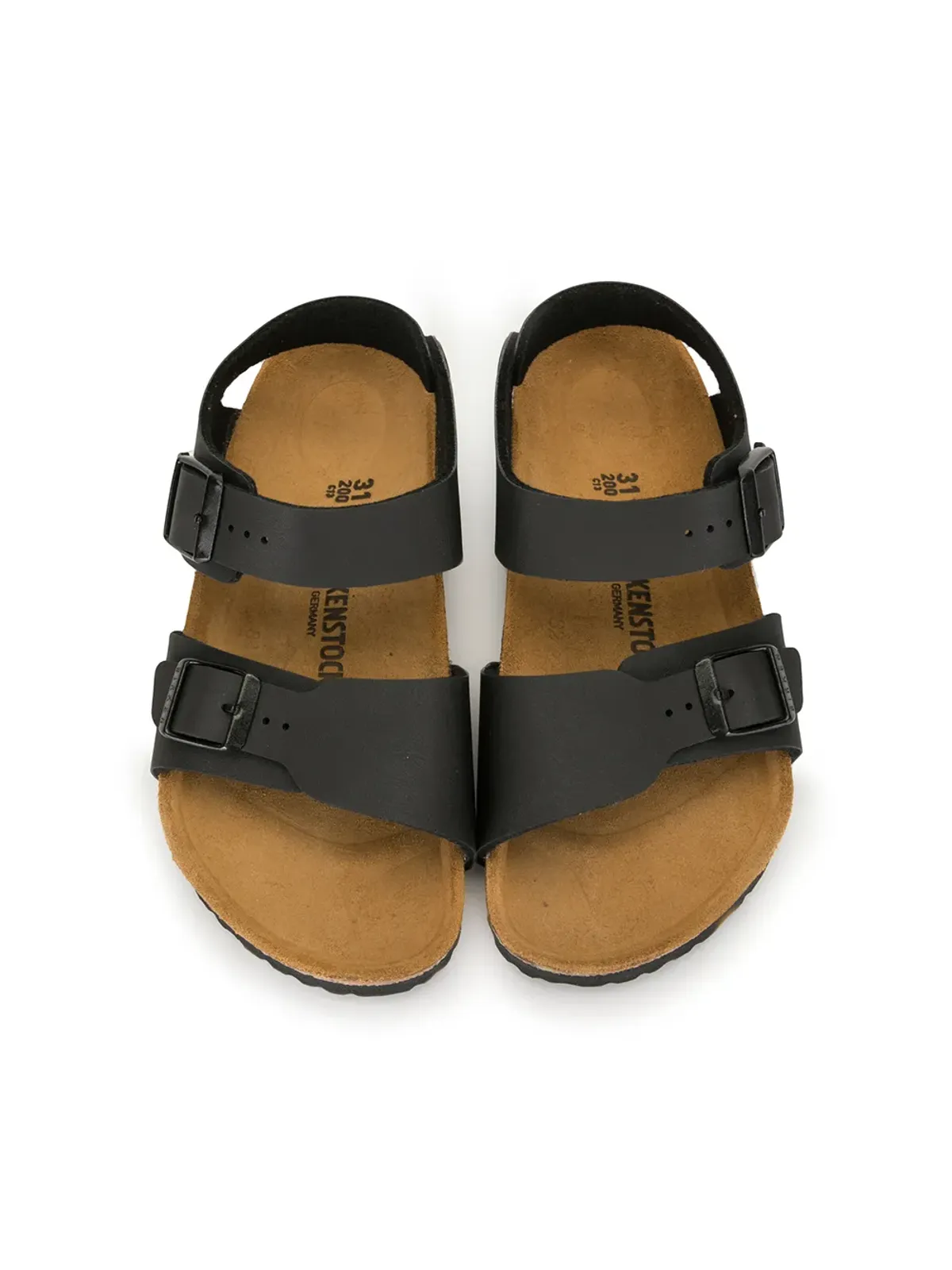 Birkenstock Kids ニューヨークサンダル ブラック - 画像3