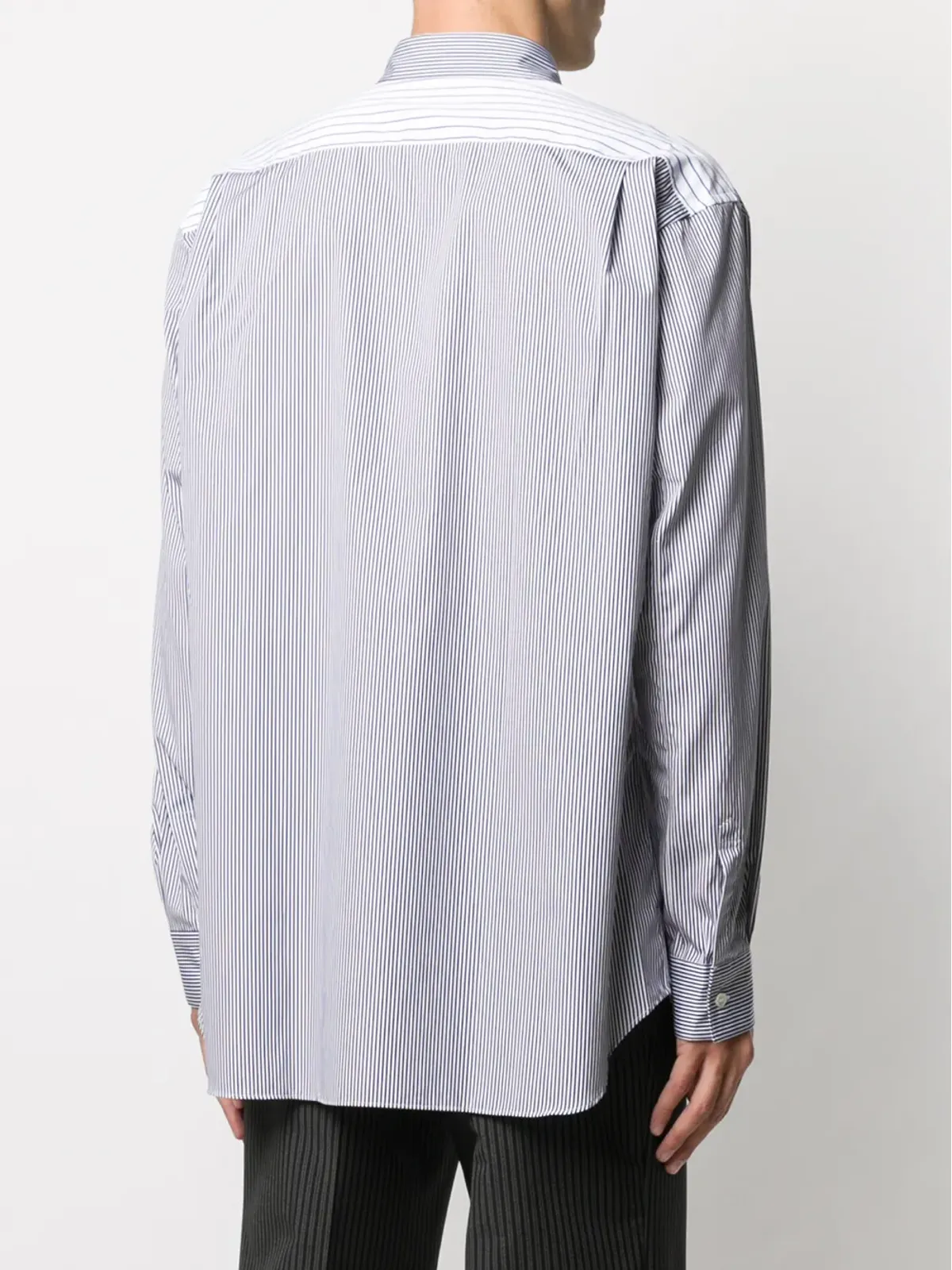 Comme Des Garçons コントラストストライプポケットシャツ - 画像4