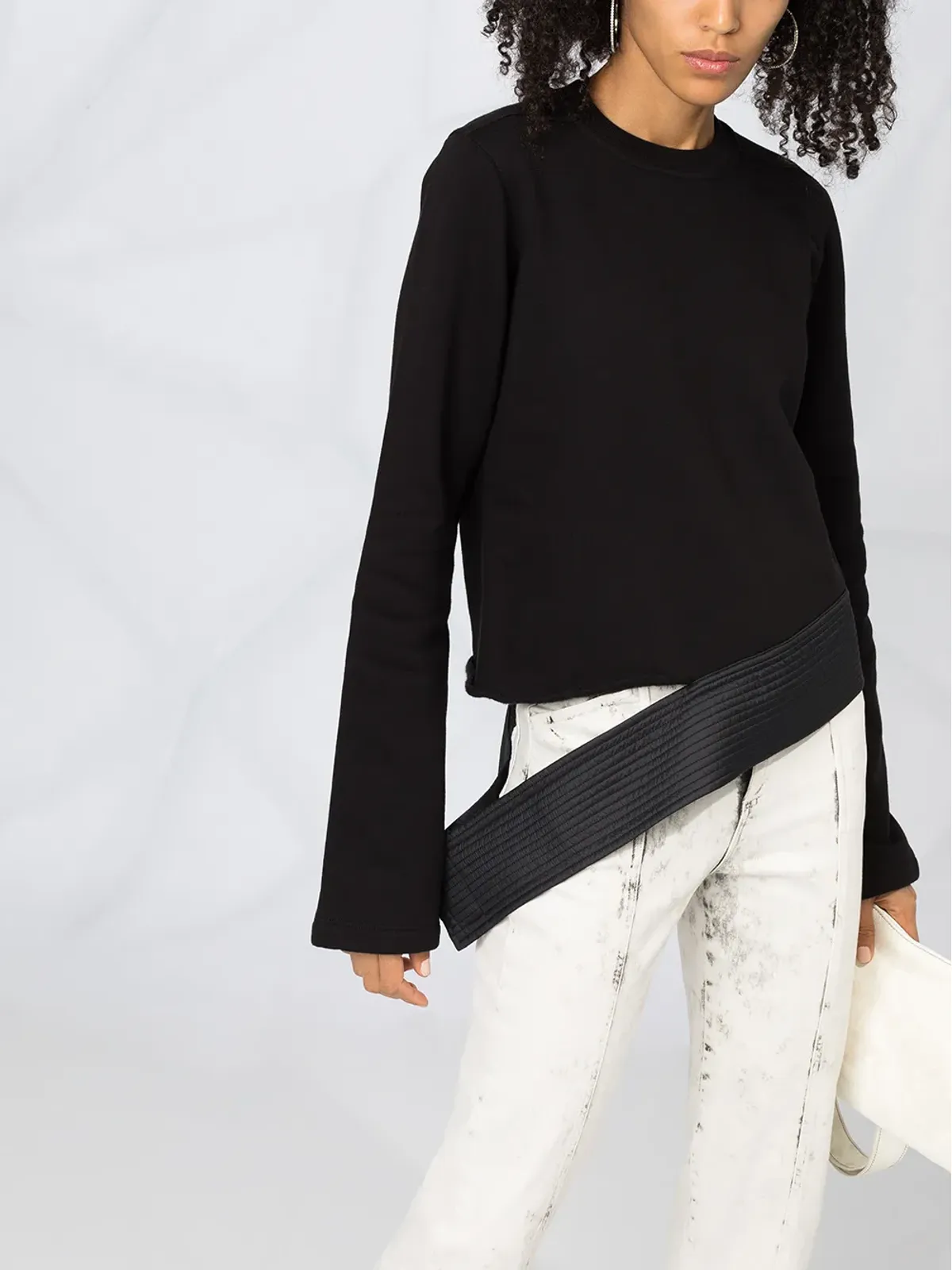 Rick Owens DRKSHDW アシンメトリック長袖トップ - 画像3