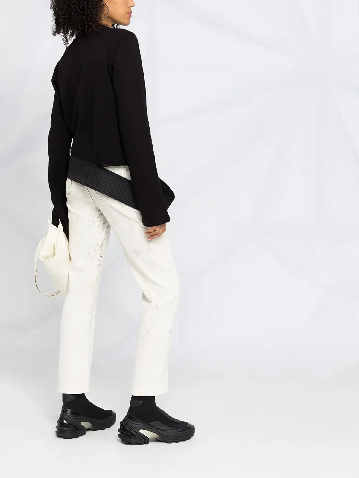 Rick Owens DRKSHDW アシンメトリック長袖トップ - 画像4