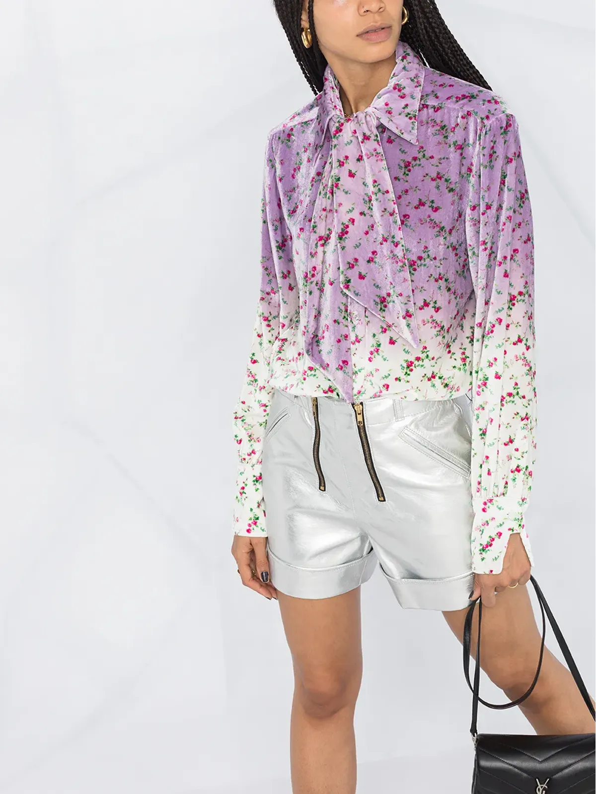 Philosophy Di Lorenzo Serafini グラデーション花柄プリント ブラウス - 画像5