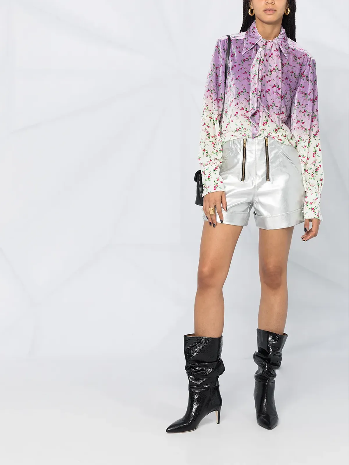 Philosophy Di Lorenzo Serafini グラデーション花柄プリント ブラウス - 画像2