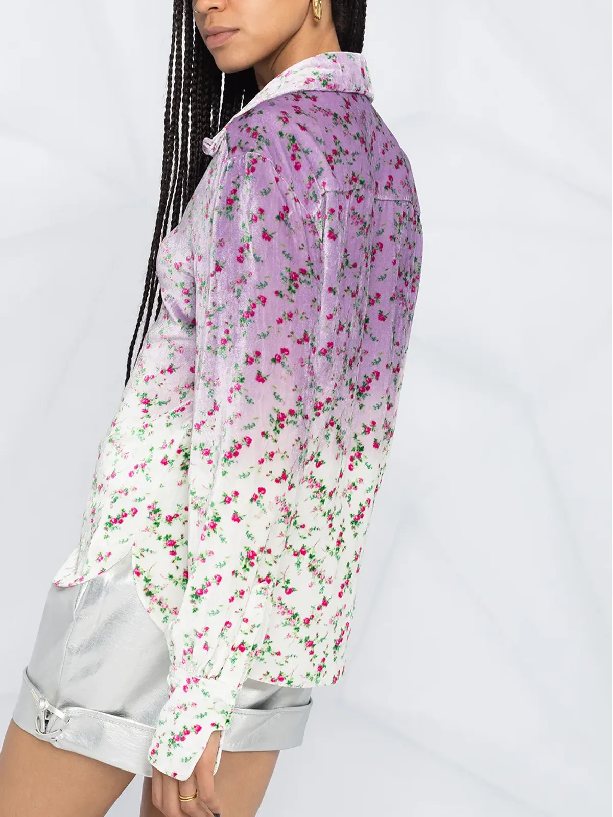 Philosophy Di Lorenzo Serafini グラデーション花柄プリント ブラウス - 画像3