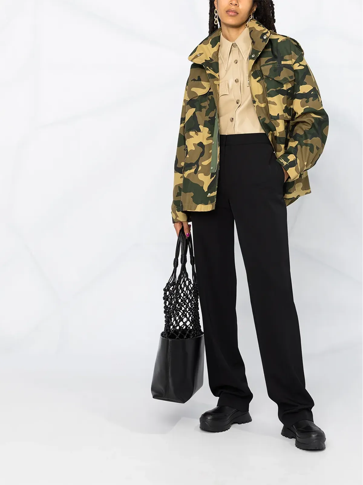Stella McCartney high-waist tailored trousers - Black - 画像2