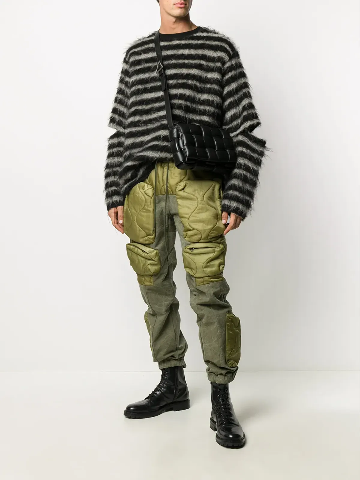 Readymade パッド入りカーゴパンツ グリーン - 画像2