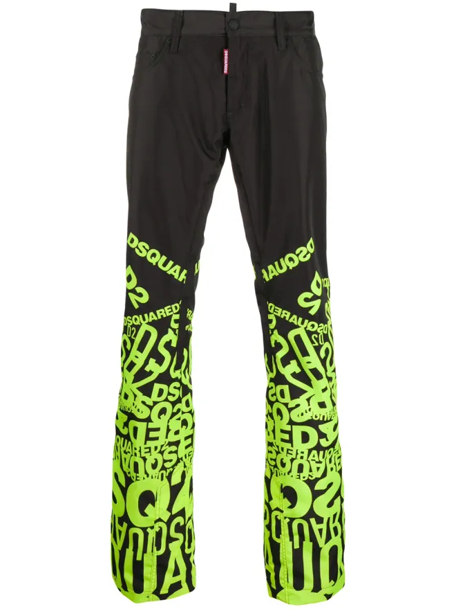 Dsquared2 DSQUARED2 ロゴプリントのワイドレッグパンツの商品画像