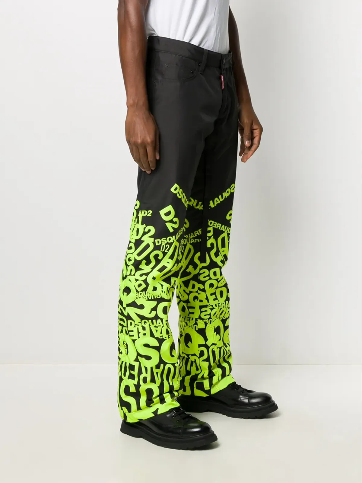 DSQUARED2 ロゴプリントのワイドレッグパンツ - 画像3