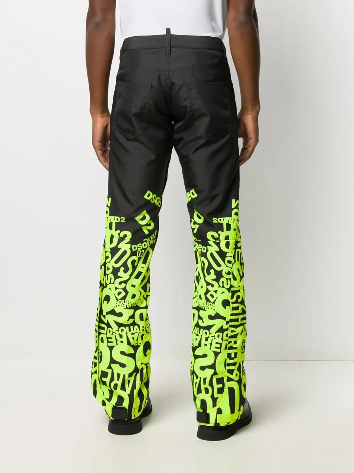 DSQUARED2 ロゴプリントのワイドレッグパンツ - 画像4