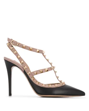 Valentino Garavani ロックスタッド レザー パンプス ブラック - サムネイル1