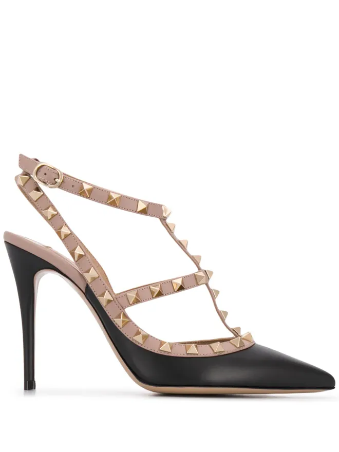 Valentino Garavani Valentino Garavani ロックスタッド レザー パンプス ブラックの商品画像