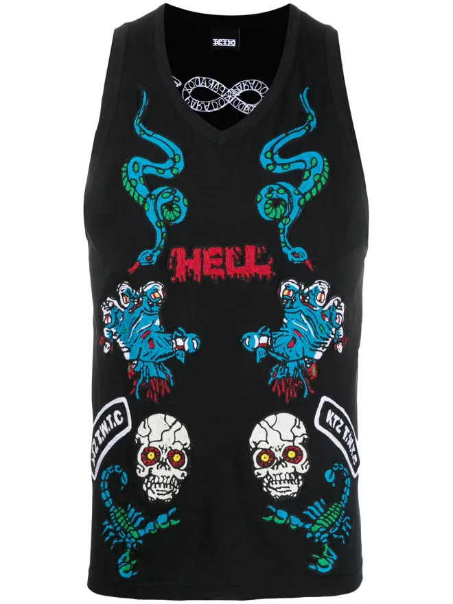 KTZ KTZ パッチ柄ベストトップの商品画像