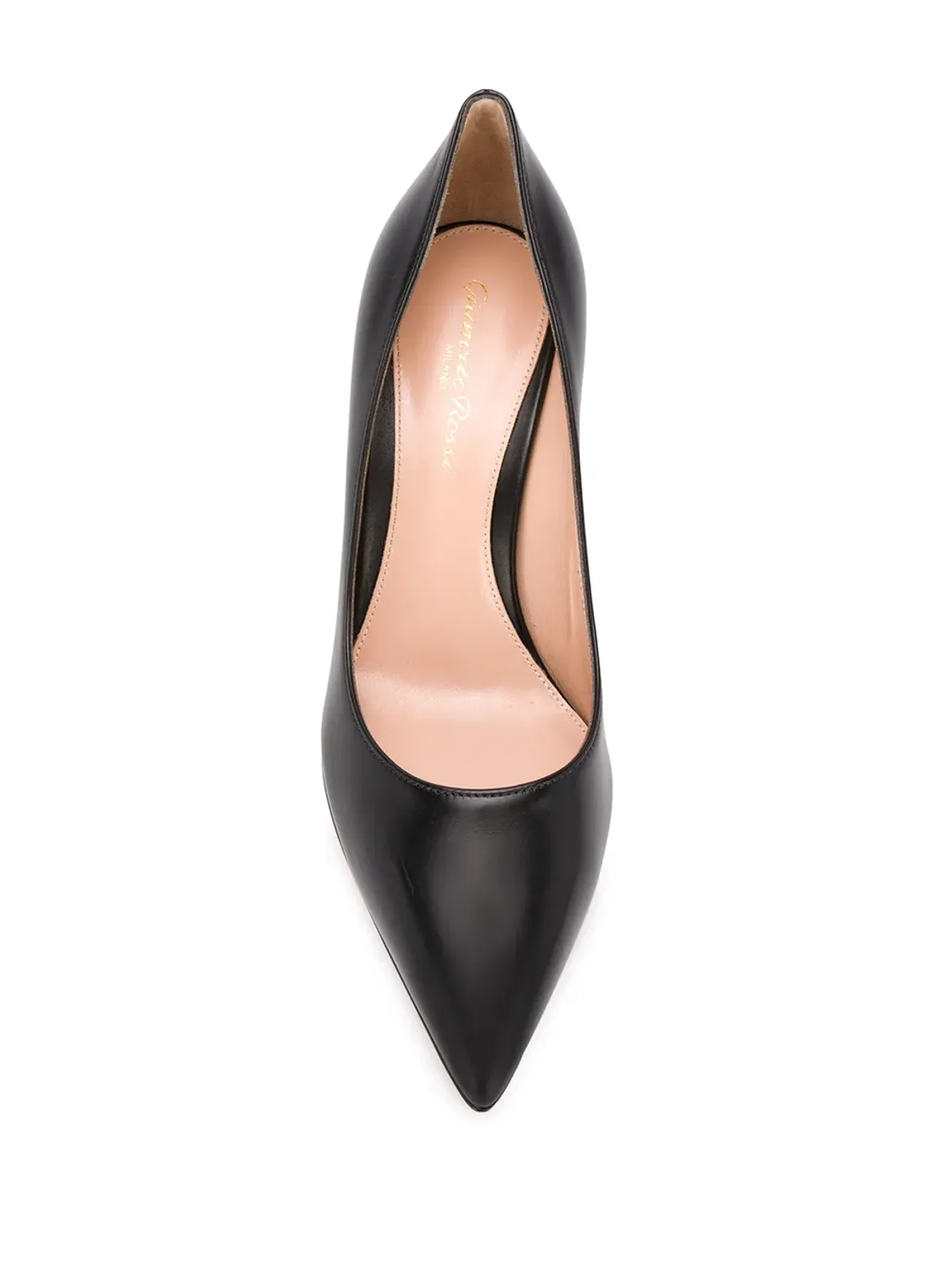 Gianvito Rossi ポインテッドミッドヒールパンプス ブラック - 画像4