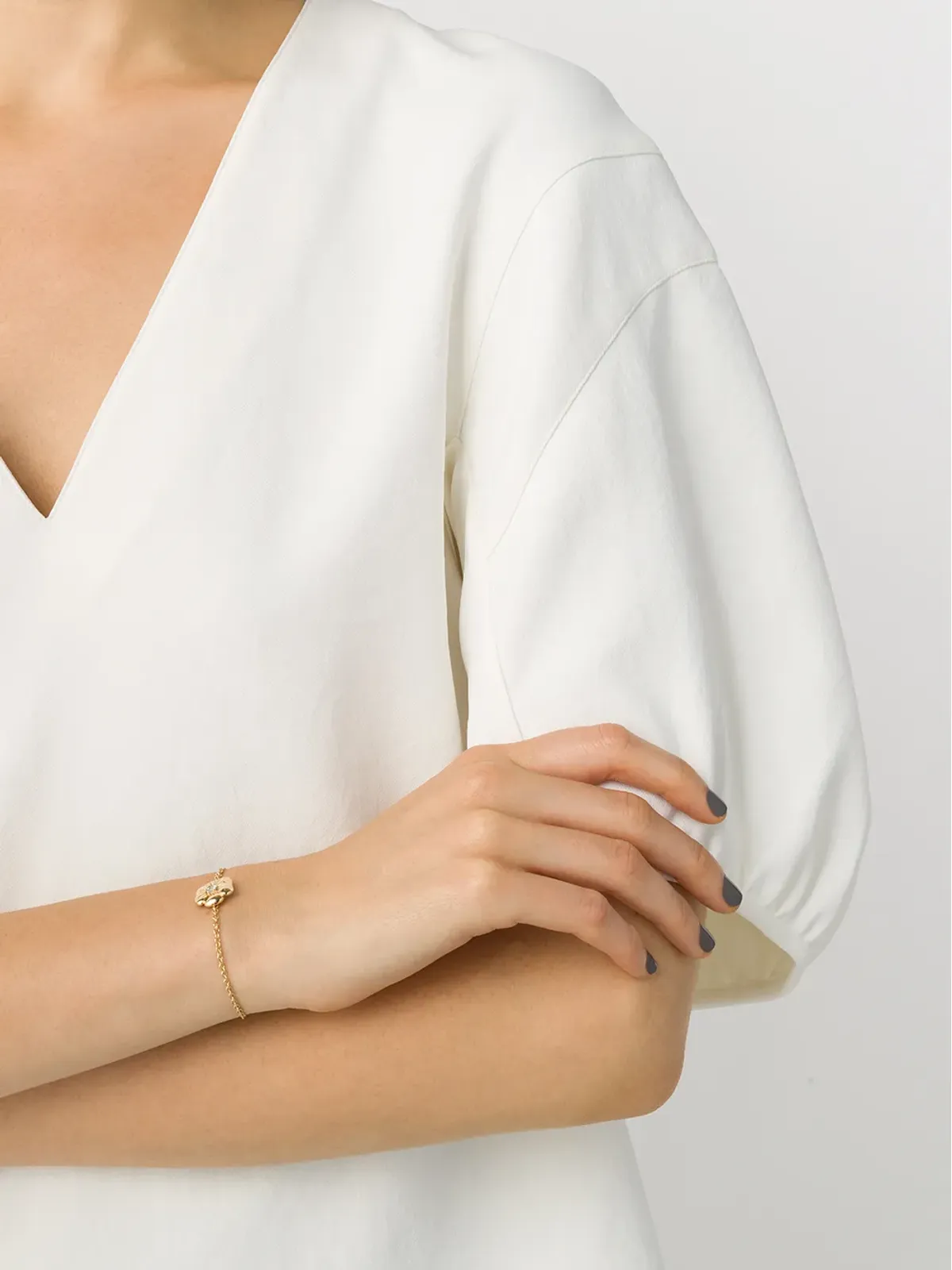 Aurelie Bidermann 18kt yellow gold topaz Bouquet bracelet - 画像2