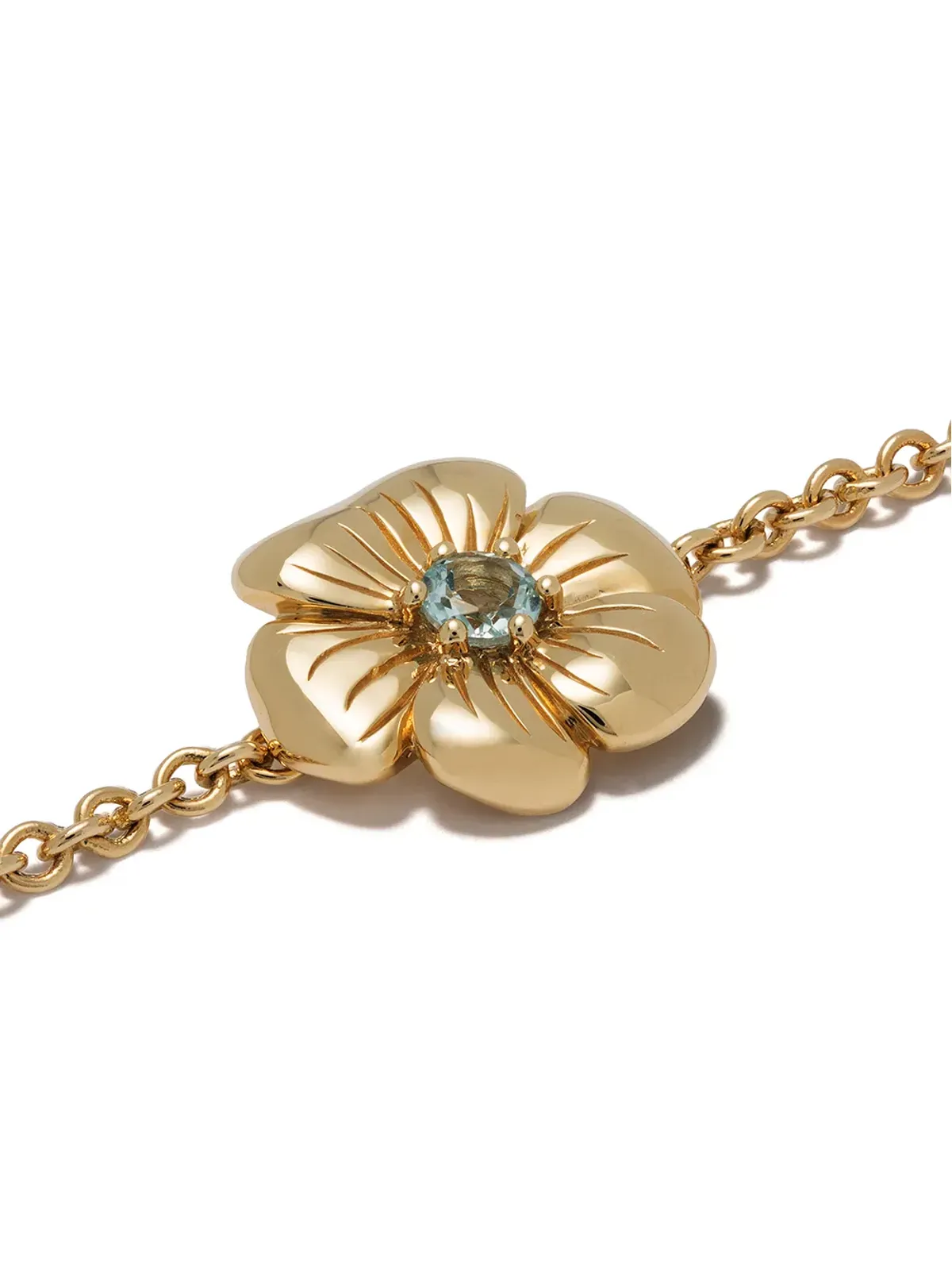 Aurelie Bidermann 18kt yellow gold topaz Bouquet bracelet - 画像3