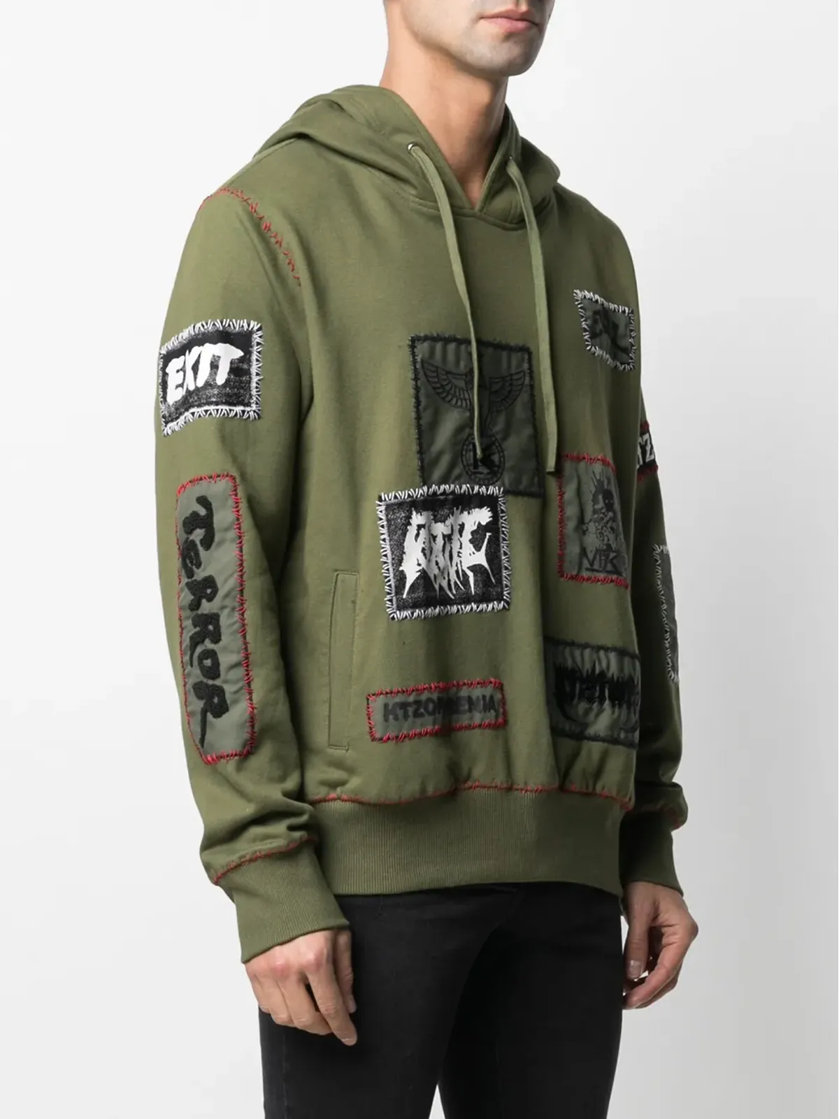 KTZ パッチディテール ドローコード付きフーディ - 画像4