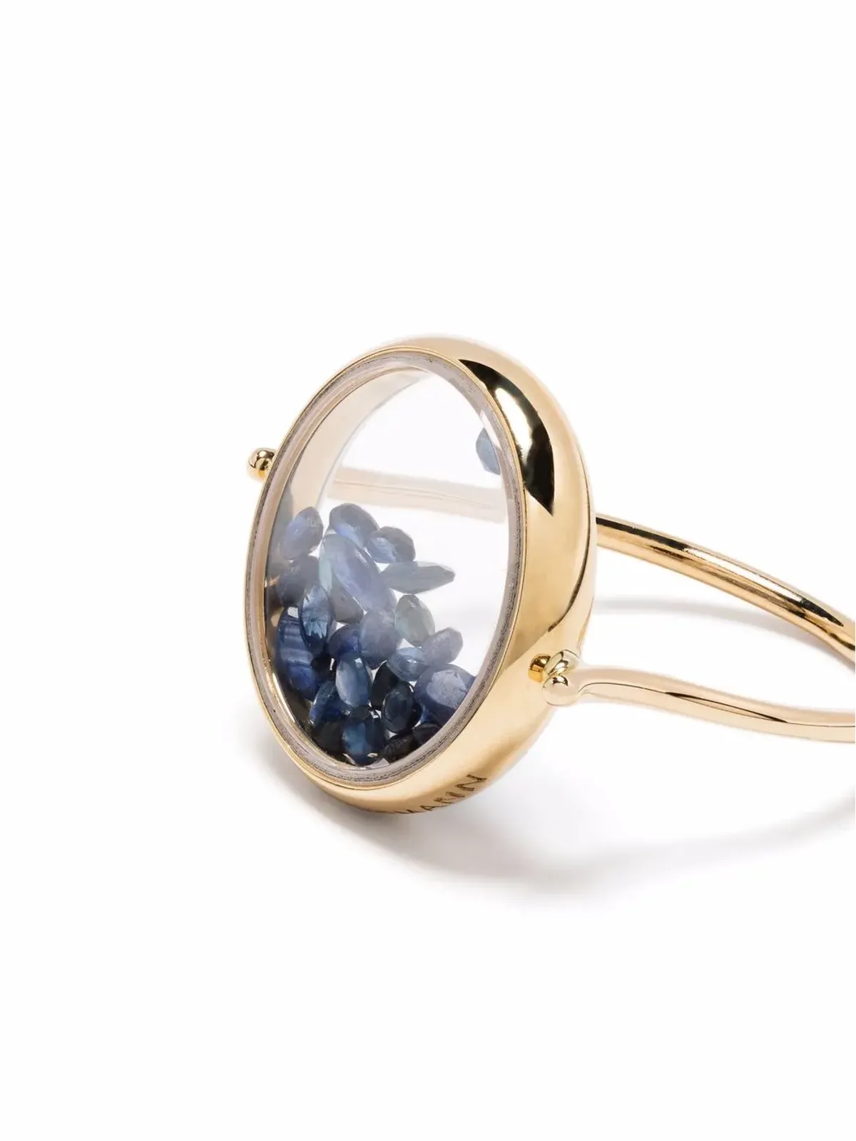 Aurelie Bidermann 18kt イエローゴールド チボールサファイア リング - 画像3
