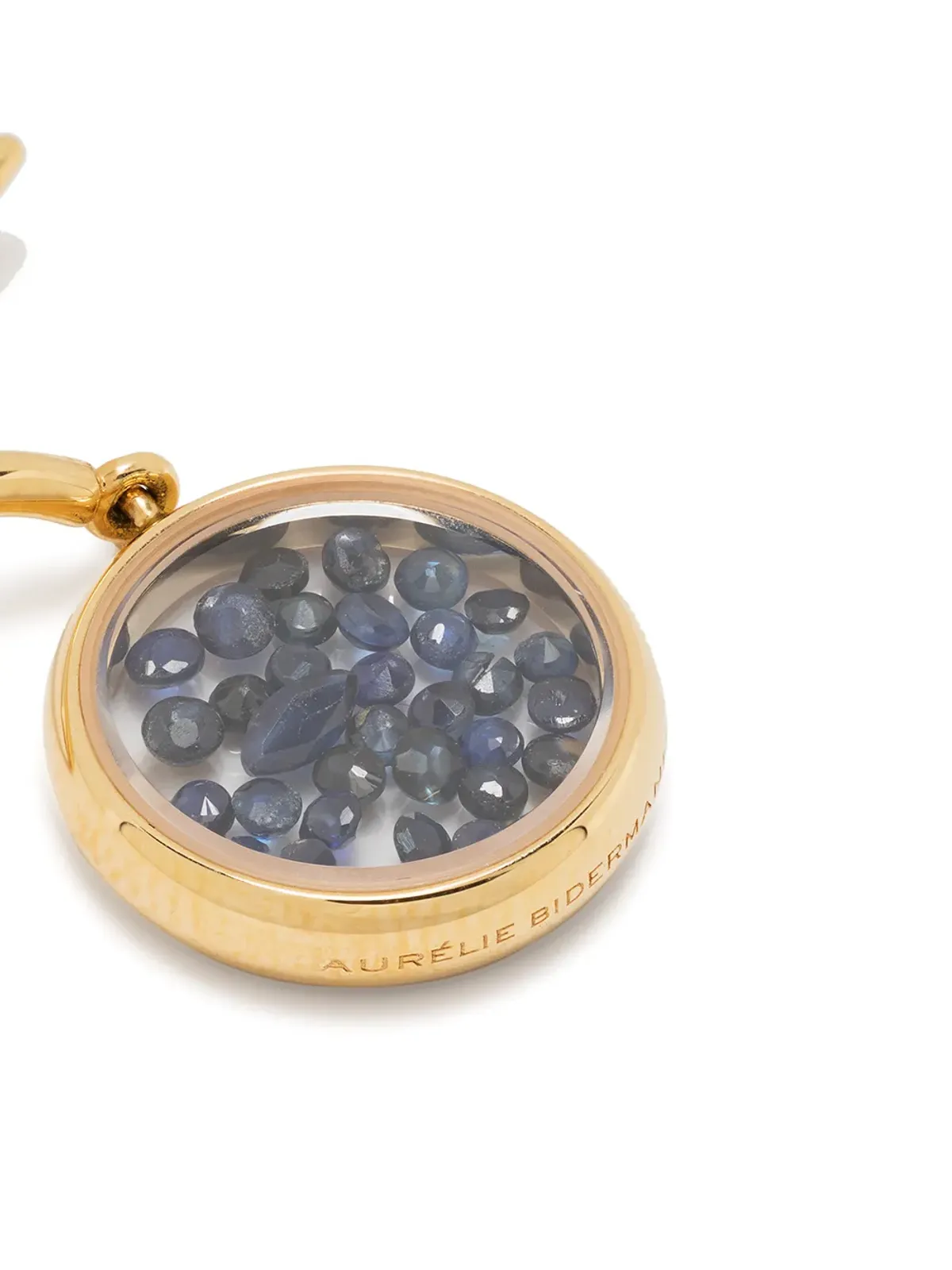 Aurelie Bidermann 18kt イエローゴールド サファイア チヴォール ドロップ ピアス - 画像3