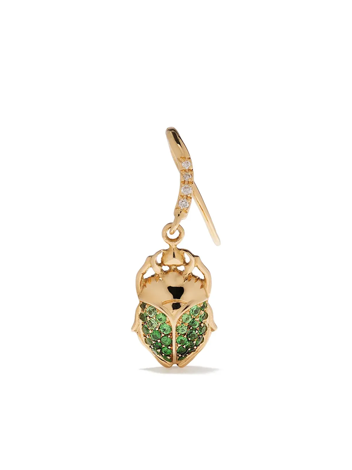 Aurelie Bidermann 18K イエローゴールド ダイヤモンド ビートル イヤリング - 画像1