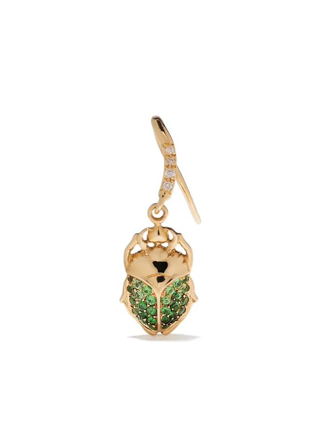 Aurelie Bidermann Aurelie Bidermann 18K イエローゴールド ダイヤモンド ビートル イヤリングの商品画像