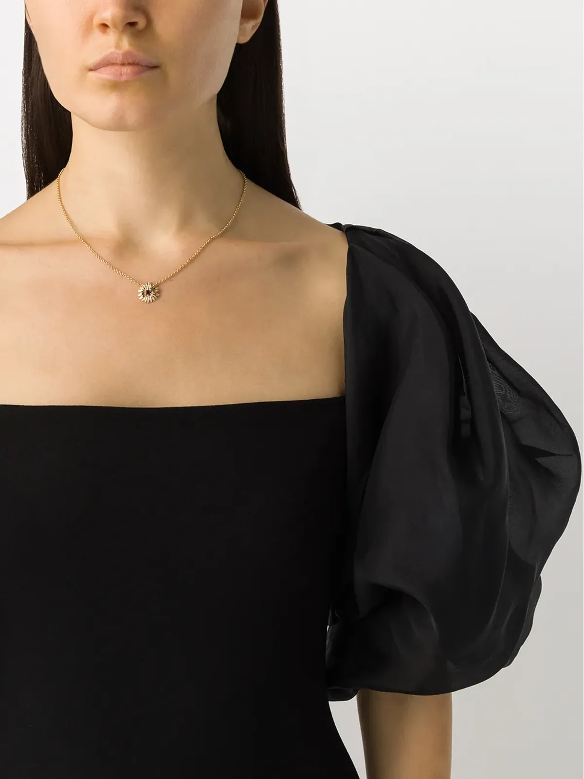 Aurelie Bidermann 18Kイエローゴールド ロードライトガーネット ブーケペンダント ネックレス - 画像2