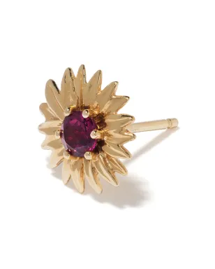 Aurelie Bidermann 18kt イエローゴールド ロドライト ブーケ 片耳イヤリング - サムネイル3
