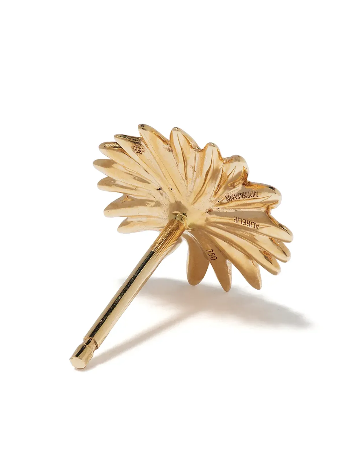 Aurelie Bidermann 18kt イエローゴールド ロドライト ブーケ 片耳イヤリング - 画像4