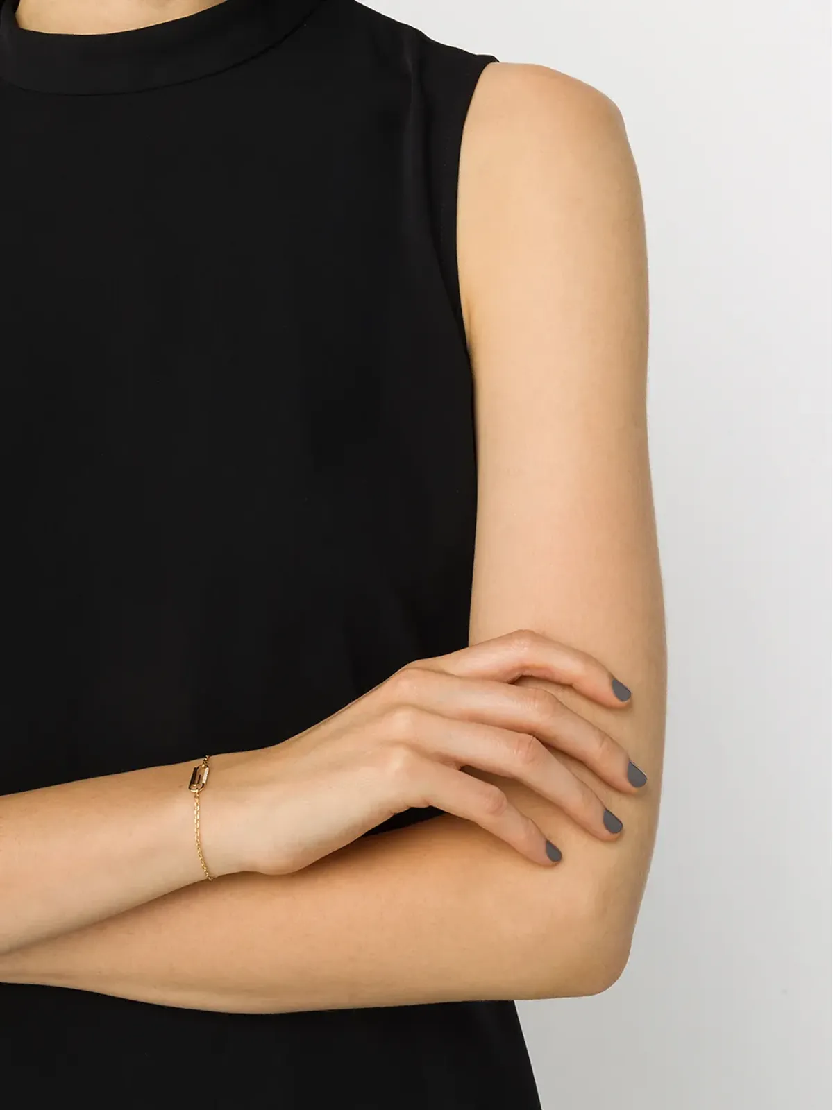 Aurelie Bidermann 18ktイエローゴールド ペーパークリップ ダイヤモンド ブレスレット - 画像2