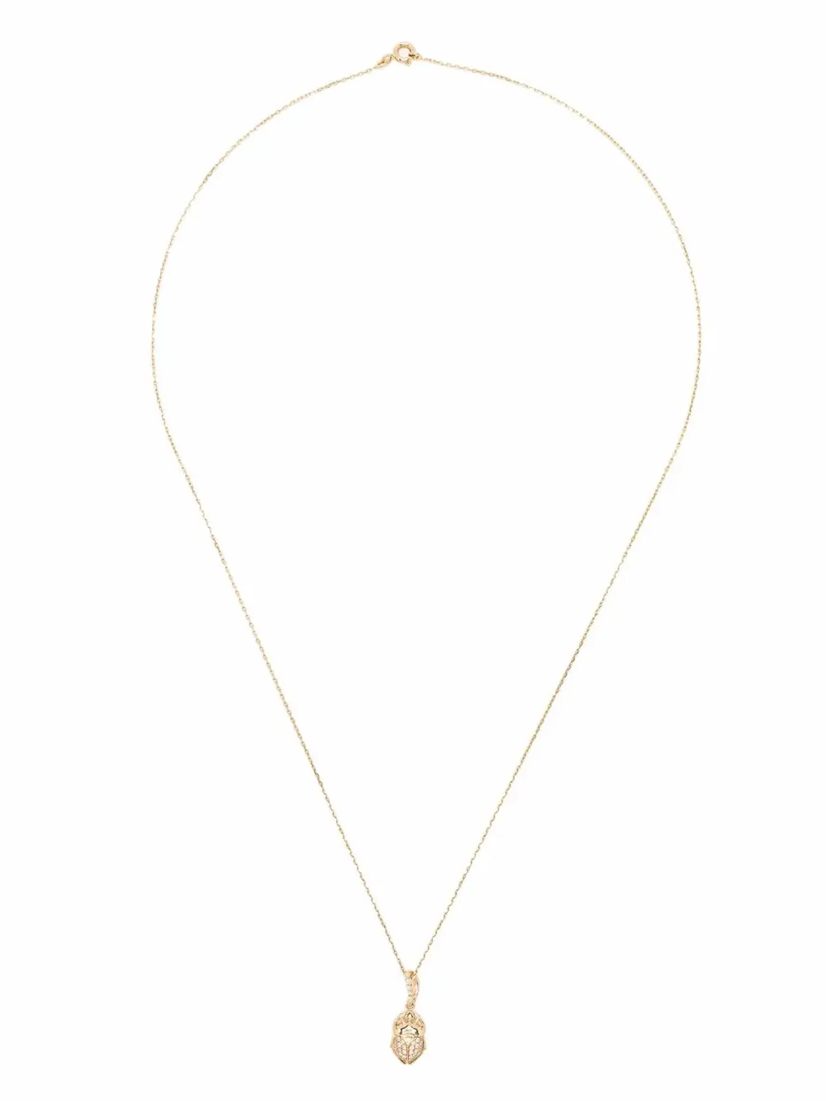 Aurelie Bidermann 18kt イエローゴールド ビートル ダイヤモンド ネックレス - 画像3