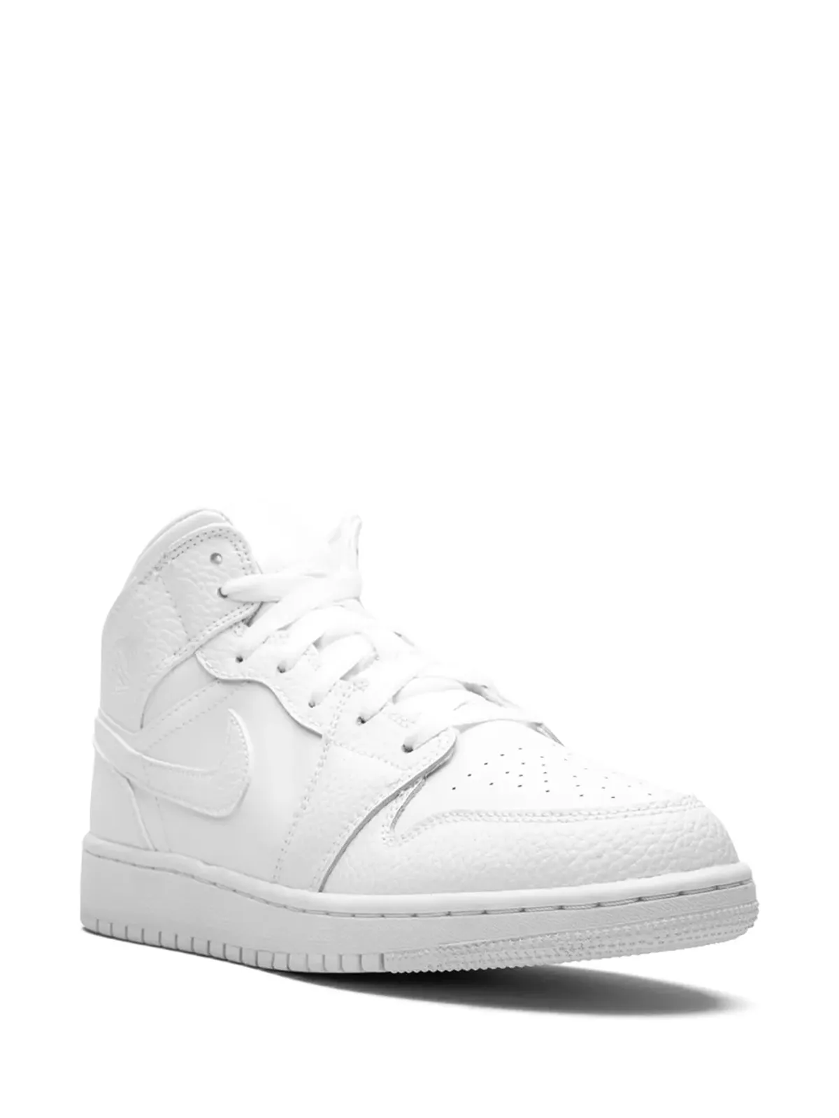 Jordan Kids エア ジョーダン 1 ミッド トリプルホワイト スニーカー - 画像2