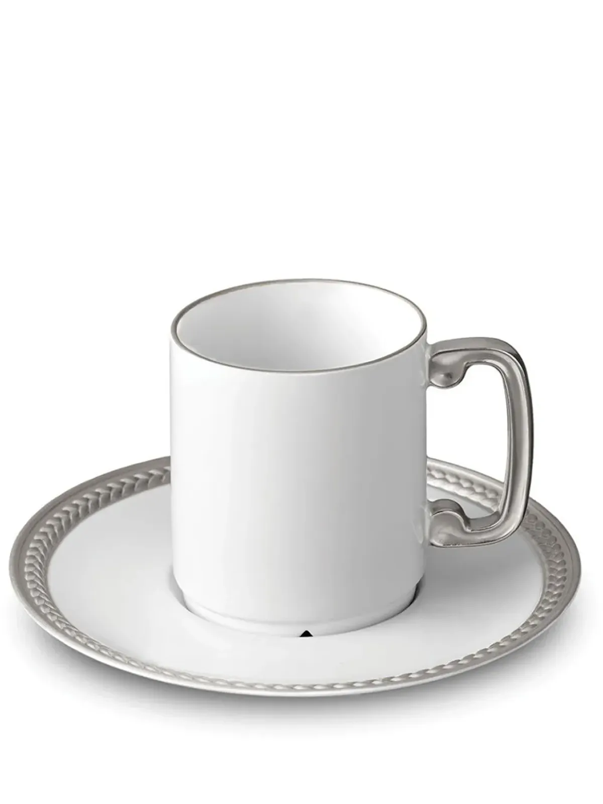 L'Objet Soie Tressée エスプレッソカップ＆ソーサー セット（6客） - White - 画像1