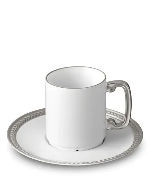 L'Objet Soie Tressée エスプレッソカップ＆ソーサー セット（6客） - White - サムネイル1