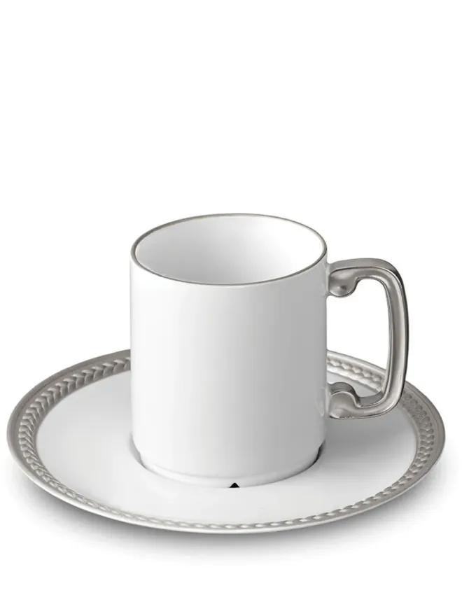 L'Objet L'Objet Soie Tressée エスプレッソカップ＆ソーサー セット（6客） - Whiteの商品画像
